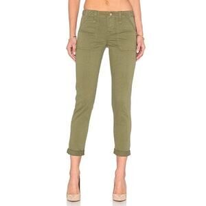 Sanctuary Traveler Skinny Pants Women 28 Relaxed in Cactus Green Flap Pockets
